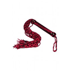 Μαστίγιο μαύρο κόκκινο σουέτ 