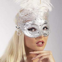 Ασημένια μάσκα με φτερά