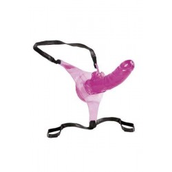 Λεπτό μωβ πέος με ζώνη