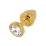 Butt plug gold swarovski crystal
