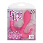 Triple action pink vibrator 