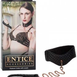 Κομψό μαύρο κολάρο με λουρί