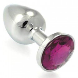 Μεταλλική ανοξείδωτη τάπα με μωβ κρύσταλλο