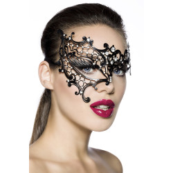 Μεταλλική μάσκα μισό πρόσωπο με στρας 