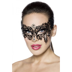 Μαύρη μεταλλική μάσκα δάκρυ με στρας  