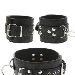  Σετ μαύρο ρυθμιζόμενο κολάρο και χειροπέδες 