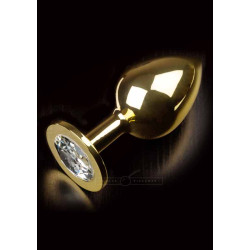 Μεγάλη χρυσή μεταλλική τάπα ασημί κρύσταλλο 