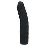 Μαύρος δονητής σιλικόνης 17 cm