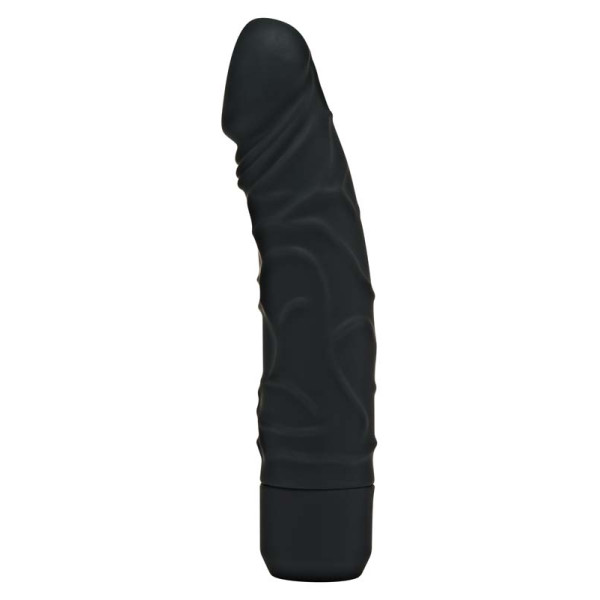 Μαύρος δονητής σιλικόνης 17 cm