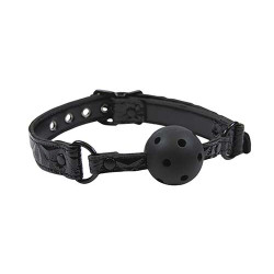 Μαύρο φίμωτρο μπάλα για το στόμα 