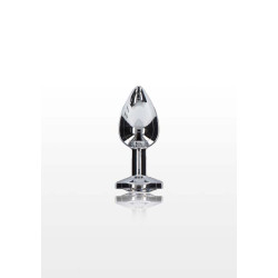 Μικρή ασημένια μεταλλική ταπα με στρας 