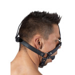 Δερμάτινο harness κεφαλής με φίμωτρο σιλικόνης 