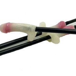 4 καλαμάκια με φωσφοριζέ σχήμα πεους 