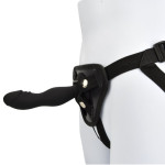 Ζώνη Harness με μικρό μαύρο πεος σιλικόνης 15 cm 