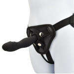 Ζώνη Harness με μικρό μαύρο πεος σιλικόνης 15 cm 