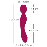 Massager σιλικόνης διπλής διέγερσης αδιάβροχος επαναφορτιζόμενος 