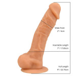 Πεος σιλικόνης σε φυσικό χρώμα 23 cm